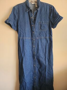 Classic Blue Denim Shirt Dress